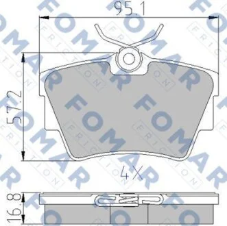 Гальмівні колодки задні дискові FOMAR FO 920281