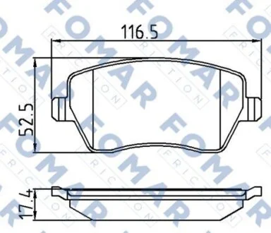 Гальмівні колодки передні дискові FOMAR FO 921181