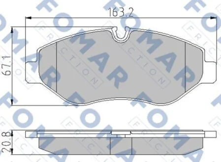 Тормозные колодки передние дисковые FOMAR FO 921581