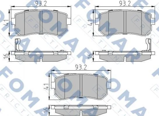 Тормозные колодки дисковые FOMAR FO 924081 (фото 1)