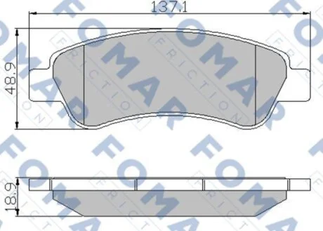 Тормозные колодки дисковые FOMAR FO 924381