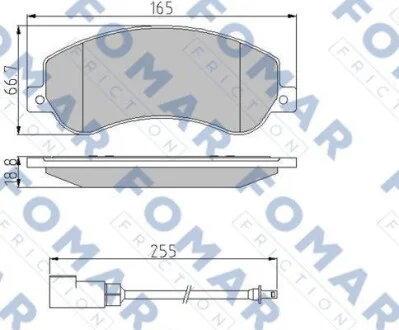 Тормозные колодки передние дисковые FOMAR FO 925081