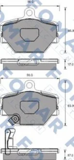 Тормозные колодки передние дисковые FOMAR FO 928781