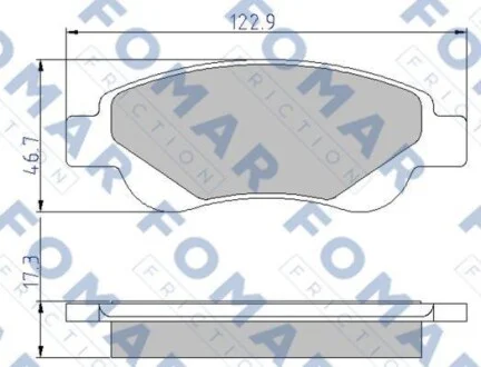 Тормозные колодки передние дисковые FOMAR FO 929481