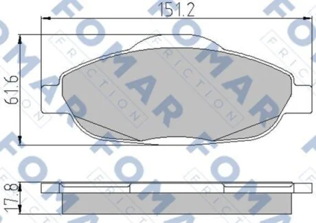 Тормозные колодки передние дисковые FOMAR FO 929581