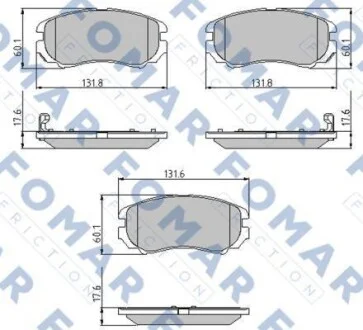 Гальмівні колодки передні дискові FOMAR FO 932381