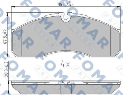 Гальмівні колодки передні дискові FOMAR FO 933581