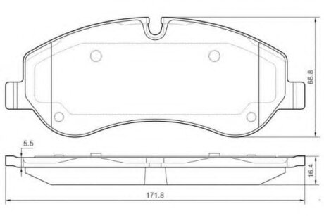 Гальмівні колодки передні дискові FORD 1842632