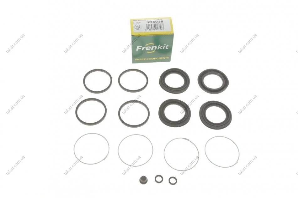 Ремкомплект гальмівного супорта TOYOTA Land Cruiser Prado 120 03-09, FJ Cruiser 06-16, Land Cruiser Prado 90 96-02, Hilux 88-97, 4Runner 96-02; MITSUBISHI Pajero 07-21 FRENKIT 245016 (фото 1)