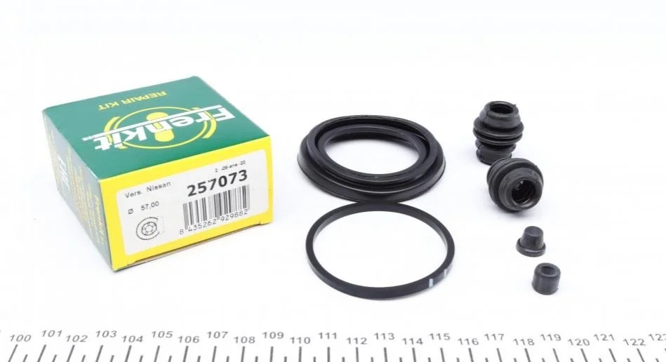 Ремкомплект гальмівного супорта переднього NISSAN Juke 10-19, Teana 08-14, Tiida C11 04-12, Tiida C12 11- FRENKIT 257073 (фото 1)
