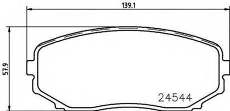 Колодки тормозные дисковые передние FORD Edge 06-15; MITSUBISHI Outlander 15-21, Eclipse Cross 17-; MAZDA CX-7 06-12, CX-9 06-15, CX-9 16- FRICTION MASTER ELT1258
