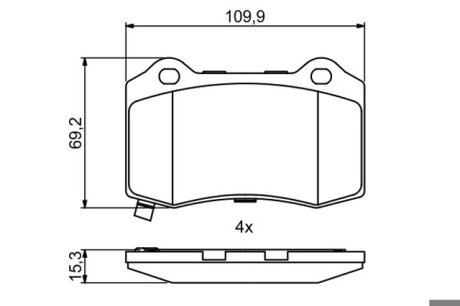 Тормозные колодки дисковые FRICTION MASTER MX1053