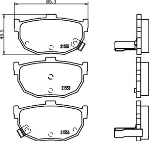 Колодки тормозные дисковые задние HYUNDAI Coupe GK 02-09, Coupe RD 96-01, Elantra XD 00-06; KIA Cerato TD 08-13, Cerato LD 04-08 FRICTION MASTER NX464