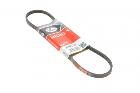 Поликлиновый ремень 3 ребер Gates 3PK738