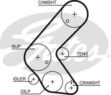 Зубчасті ремені приводу ГРМ PowerGrip Gates 5679XS