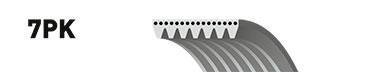 Ремінь поліклін. Gates 7PK1043