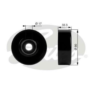 Ролик обвідний поліклінового ременя Gates T38033