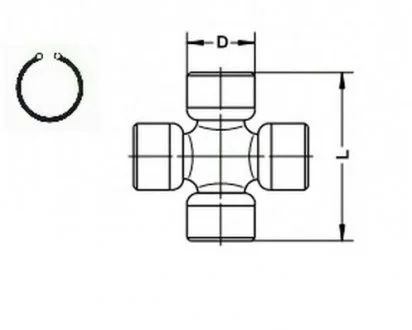 Крестовина 22X54 (4120B0012, CR2,CR2/4) (GKN) GKN (Lobro) U138