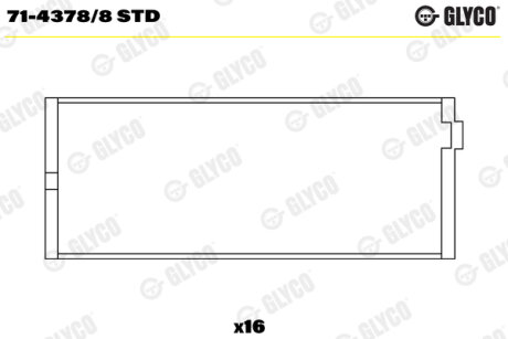 Комплект вкладышей двигателя Glyco 71-4378/8 STD