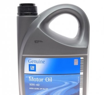 Олива смоторна Semi Synthetic 10W-40, 4л. GM 93165215