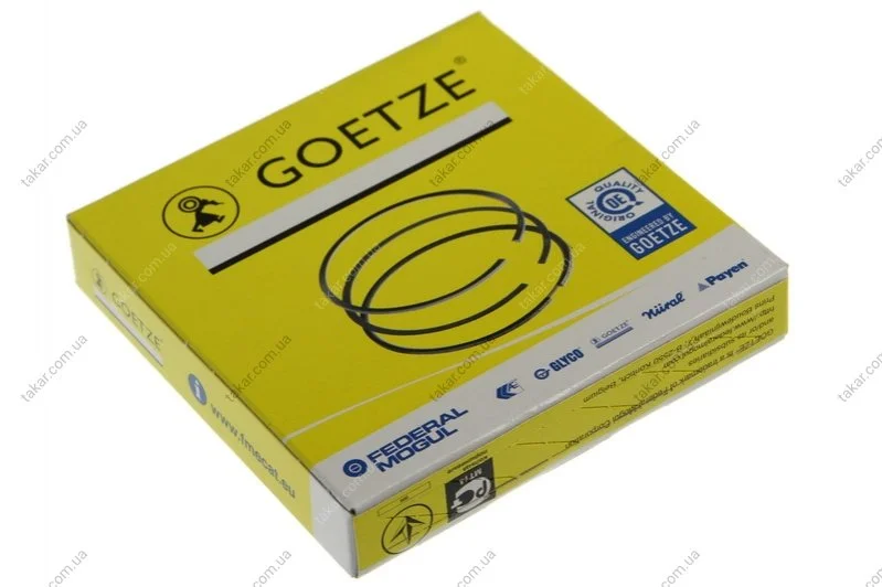 Кільце поршневе на 1 циліндр, комплект. GOETZE 08-423400-00 (фото 1)