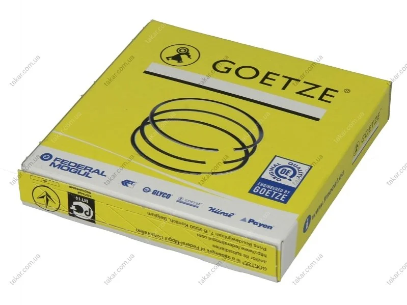 Кольцо поршневое на 1 цилиндр, комплект. GOETZE 08-427800-00 (фото 1)