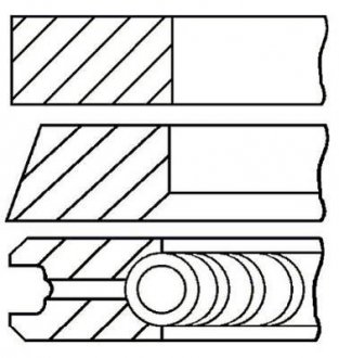 Кільця поршневі VW Transporter T4 90-03, Audi 100 82-91, Volvo V70 00-07 GOETZE 08-501507-00