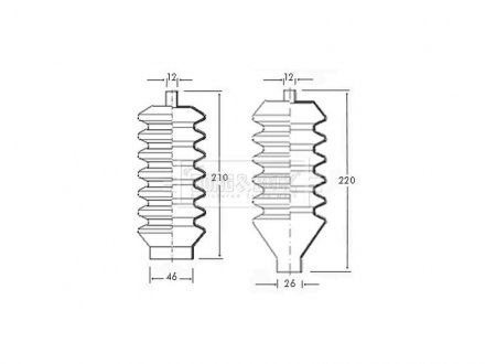 Пильовик рульової рейки GOMET 44110