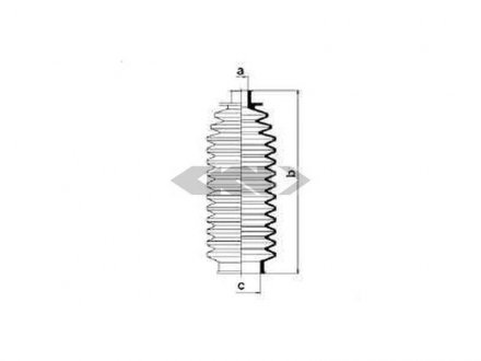 Пильовик рульової рейки GOMET 452810