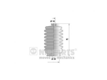 Пильовик рульової рейки GOMET 456020