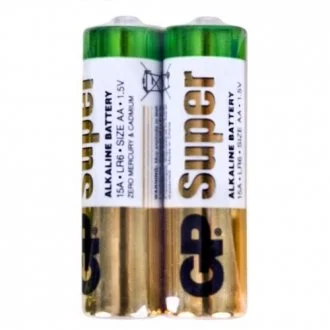 Батарейка SUPER ALKALINE 1.5V 15A-2DP40 лужна, LR6, АА GP 00000029234