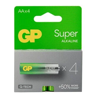 Батарейка SUPER ALKALINE 1.5V 15A21-SB4 лужна, LR6, АА (4891199216763) GP 00000062427