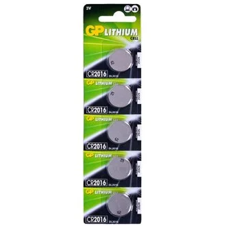 Комплект батарейок Lithium Button Cell 3.0V CR2016-8U5 5шт GP 28654