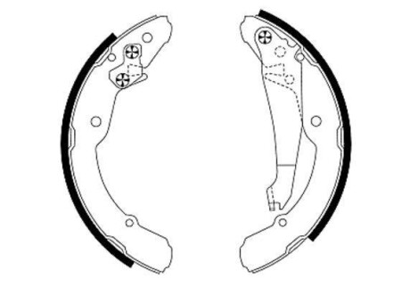 Колодки тормозные барабанные; задн. HELLA 8DB355001691