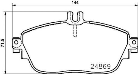 Колодки гальмівні дискові комплект передні HELLA 8DB355019721