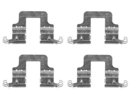 Ремкомплект гальмівних колодок (4 -комп.) HELLA 8DZ355204851