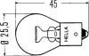 Лампа накаливания STANDARD P21W 12V 21W BA 15s HELLA 8GA002073121 (фото 2)