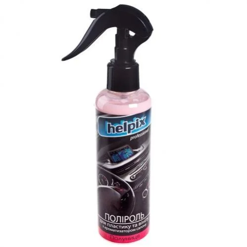 Полироль для пластика и винила HELPIX Professional 200мл триггер (Клубника) Helpix 00000027794 (фото 1)