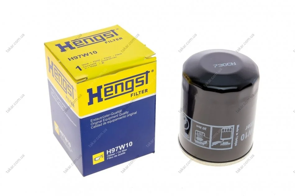 Масляний фільтр гвинт накручуваний HENGST FILTER H97W10 (фото 1)
