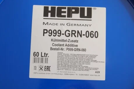 Антифриз GREEN концентрат (Каністра 60л) HEPU P999-GRN-060