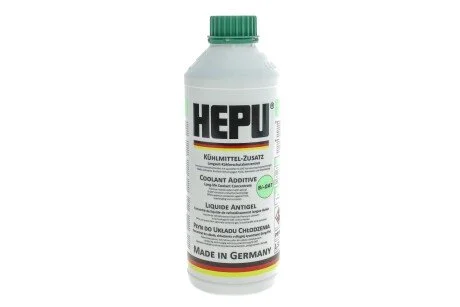 Антифриз-концентрат зеленый, -38 °C, G11, 1,5 л HEPU P999-LL18