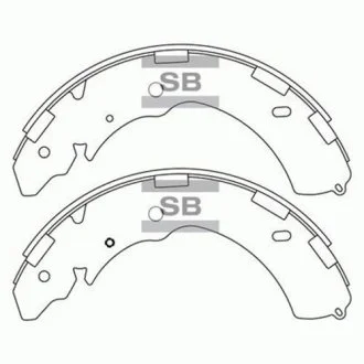 Тормозные колодки барабанные Hi-Q (SANGSIN) Hi-Q (SANGSIN) SA171