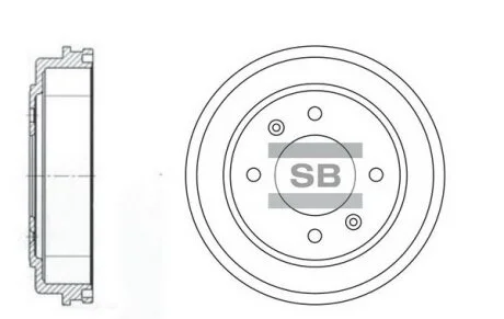 Барабан гальмівний HYUNDAI ELANTRA 00- LAVITA 01- (вир-во SANGSIN) Hi-Q (SANGSIN) SD1039