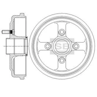 Барабан тормозной Chevrolet Aveo 1.5 (выр-во SANGSIN) Hi-Q (SANGSIN) SD3046