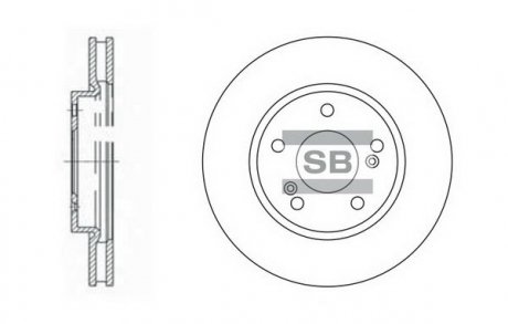 Диск гальмівний Hi-Q (SANGSIN) SD4312