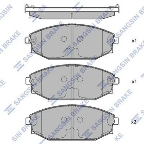 Тормозные колодки передние дисковые Hi-Q (SANGSIN) SP1053 (фото 1)