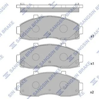 Гальмівні колодки передні дискові Hi-Q (SANGSIN) Hi-Q (SANGSIN) SP1091