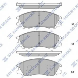 Тормозные колодки передние дисковые Hi-Q (SANGSIN) SP1097