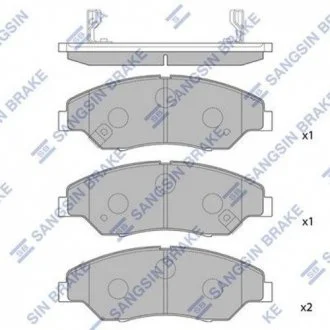 Тормозные колодки передние дисковые Hi-Q (SANGSIN) SP1118