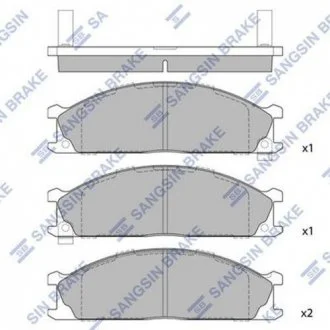 Тормозные колодки передние дисковые Hi-Q (SANGSIN) SP1140